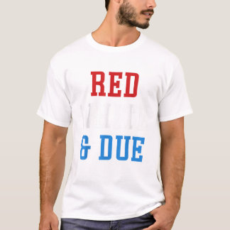 White and Due 4th of July USA T Shirt