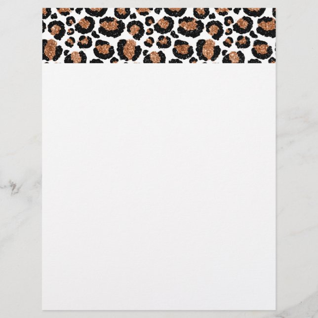 White and Gold Foil Cheetah - Leopard Mönster (Framsida)