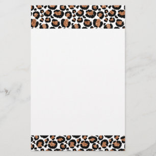 White and Gold Foil Cheetah - Leopard Mönster
