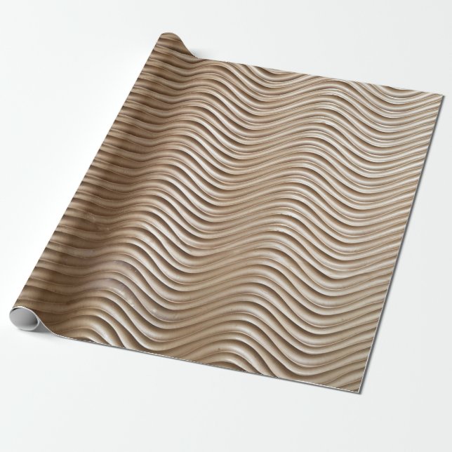 White and gray striped textile presentpapper (Utrullad)