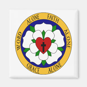White and Grönt Luther Ro Magnet
