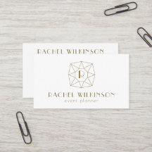 White and Guld Art Dec Gem Social Media Monogram