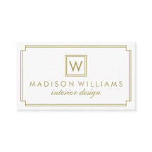 White and Guld Art Deco Monogram