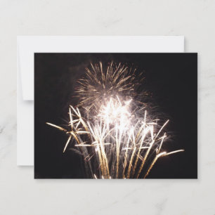 White and Guld Fireworks I Patriotic Firande