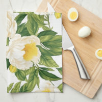 White and gult Claire de Lune peonies