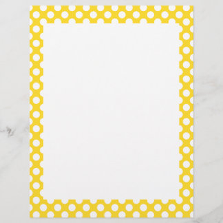 White and Gult Polka Dot
