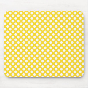 White and Gult Polka Dot Musmatta