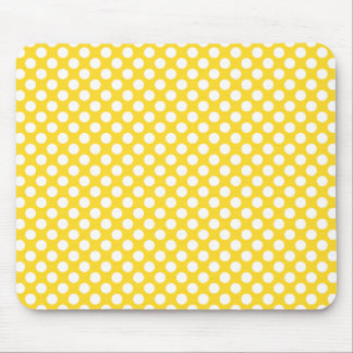 White and Gult Polka Dot Musmatta