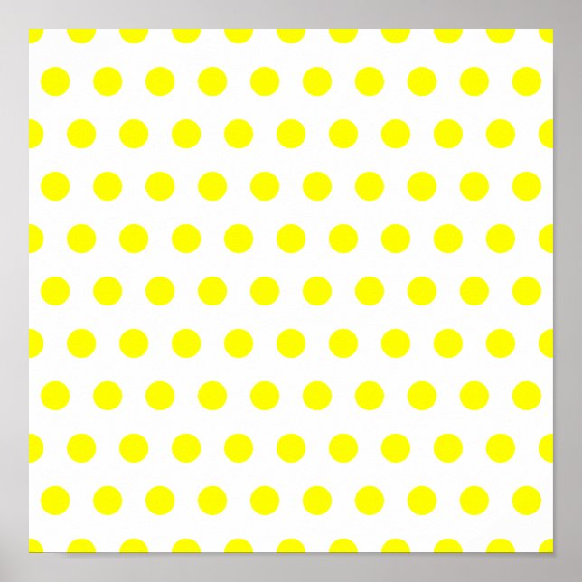 White and Gult Polka Dot Poster (Framsidan)