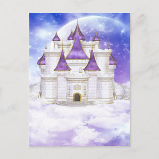 White and Lila Castle Vykort