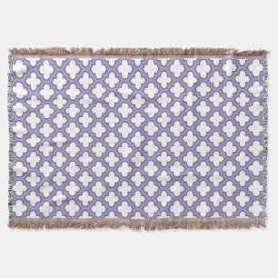 White and Lila Trellis, Lattice, Quatrefoil Filt