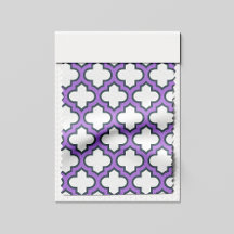 White and Lila Trellis, Lattice, Quatrefoil