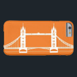 White and Orange London Bridge Silhouette Barely There iPhone 6 Skal<br><div class="desc">White and Orange London Bridge Silhouette</div>