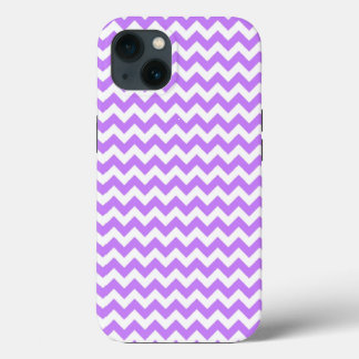 White and Pastel Lila Zig Zag Chevron
