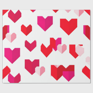 White and Read Origami Style Valentine Wrapping  Presentpapper