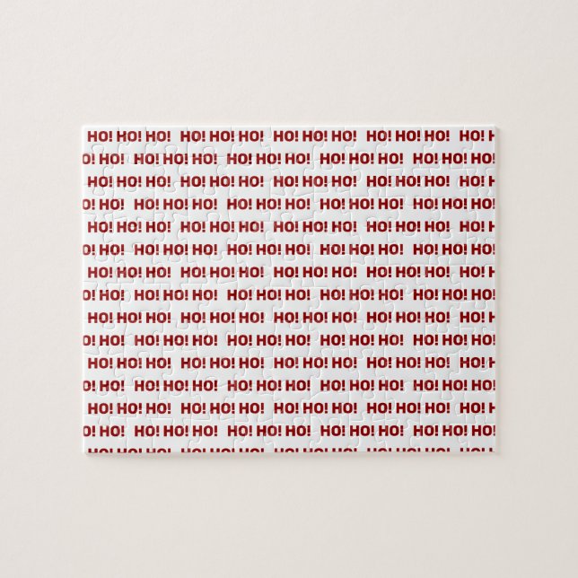 White and Red HO Ho HO Helgdag jul Pussel (Horisontell)