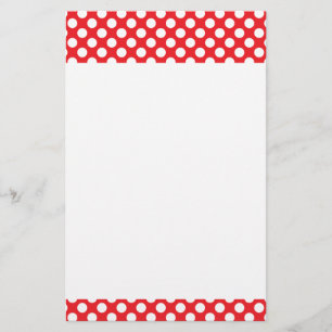 White and Red Polka Dot Brevpapper