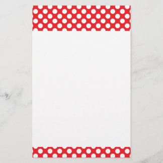 White and Red Polka Dot Brevpapper