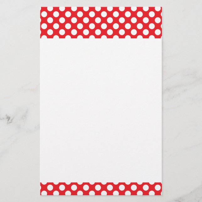 White and Red Polka Dot Brevpapper (Framsida)