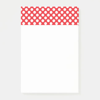 White and Red Polka Dot Post-it Block