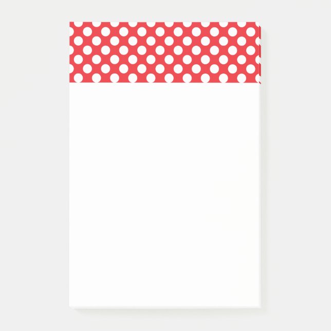 White and Red Polka Dot Post-it Block (Framsida)