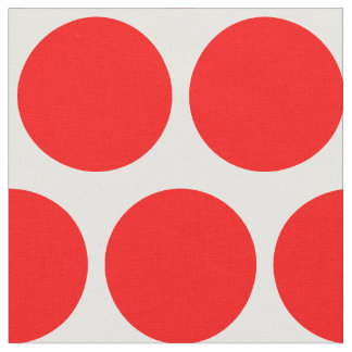 White and Red Polka Dot Tyg