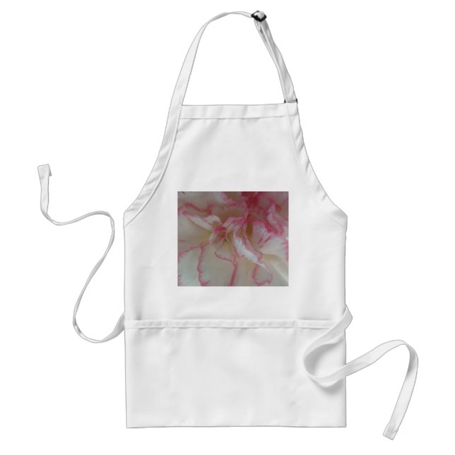 White and Rosa Carnation Apron Förkläde (Framsidan)
