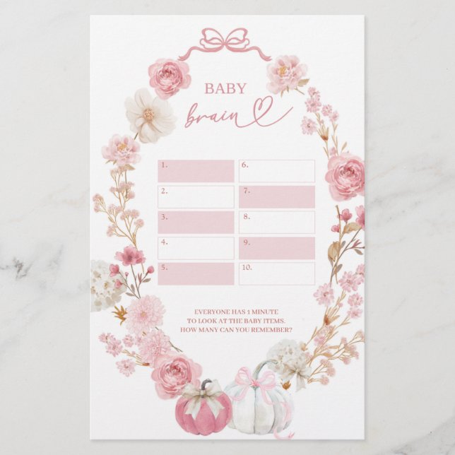 White and Rosa Little Pumpkin Baby Brain Games (Framsida)