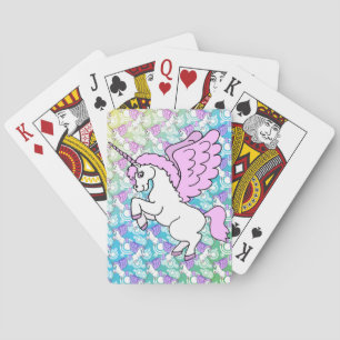 White and Rosa Unicorn Kortlek