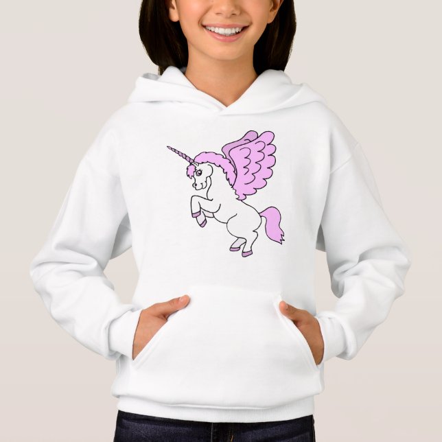 White and Rosa Unicorn T-shirt (Framsida)