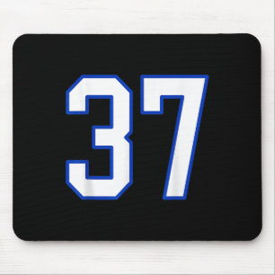 White and Royal Blue Number 37 Jersey Player Unifo Musmatta