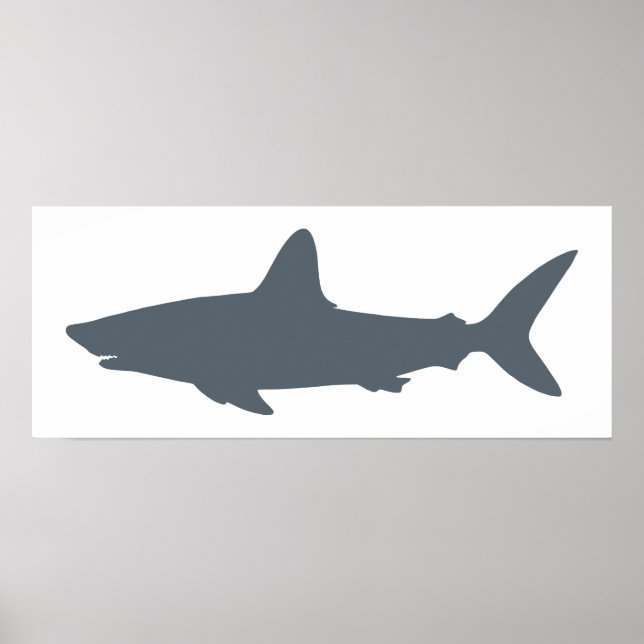 White and Stormy Weather Shark Poster (Framsidan)
