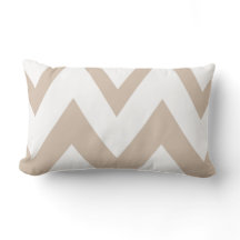 White and Tan Chevron - Brown -