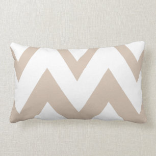 White and Tan Chevron - Brown - Lumbarkudde