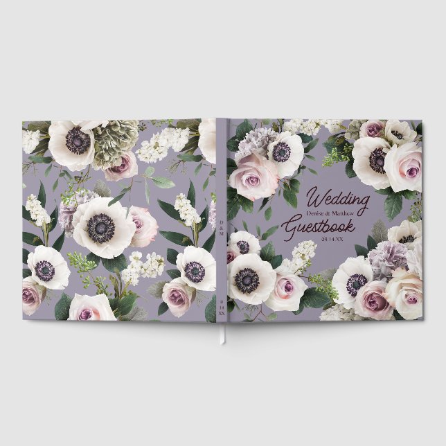 White Anemone on Northern Droplet Grått Gästböcker (Full)