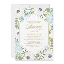 White Anemones Blue Blommigt Baby Blating