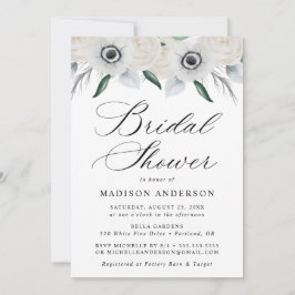 White Anemones och Ro Inbjudningskort för möhippan