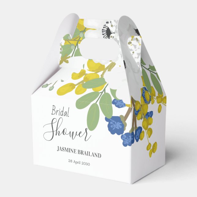 White Anemones Vår Blommigt Boquet Möhippa Presentaskar (Framsidan Sidan)