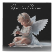White Angel Child Holding Dove Art