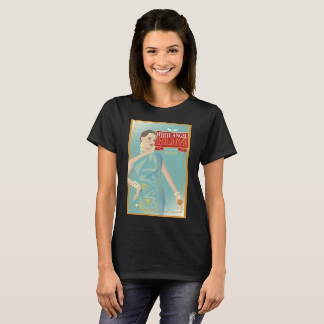 White Angel Rom Vintage Design T Shirt (Hel framsida)