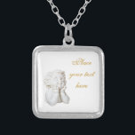 White Angel Silverpläterat Halsband<br><div class="desc">Skulptur av en underbar Cupid. Utrymme för ditt kärlek-meddelande bredvid det. Det är användbart för firande och händelser som bröllop,  årsdagen,  Alla hjärtans dag.</div>