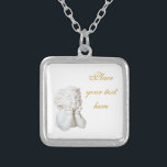 White Angel Silverpläterat Halsband<br><div class="desc">Skulptur av en underbar Cupid. Utrymme för ditt kärlek-meddelande bredvid det. Det är användbart för firande och händelser som bröllop,  årsdagen,  Alla hjärtans dag.</div>