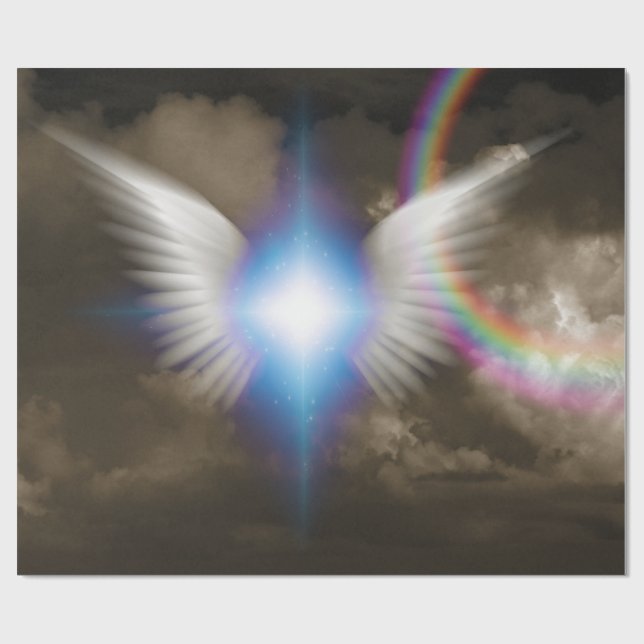 White änglar vingar presentpapper (Platt)