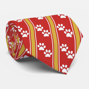 White Animal Tass avtryck Team Sports Necktie Slips