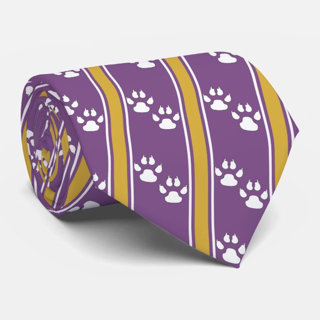White Animal Tass Klo Printing Team Sports Necktie Slips (Rullad)