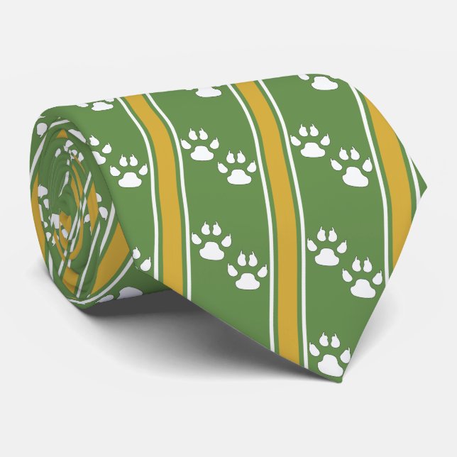 White Animal Tass Klo Printing Team Sports Necktie Slips (Rullad)