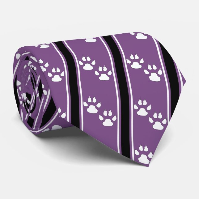 White Animal Tass Klo Printing Team Sports Necktie Slips (Rullad)
