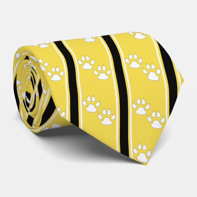 White Animal Tass Klo Printing Team Sports Necktie Slips (Rullad)