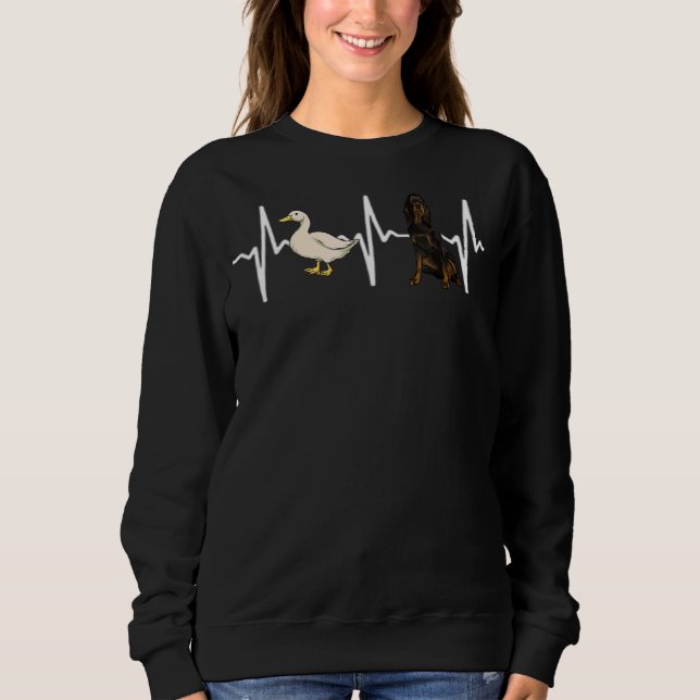 White Anka Gordon Setter Heartslag Hund T Shirt (Framsida)