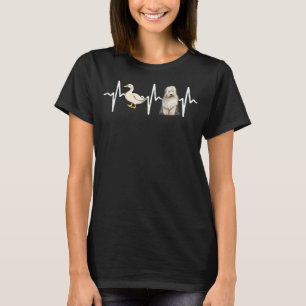 White Anka Old English Sheepdog Heartslag Hund T Shirt